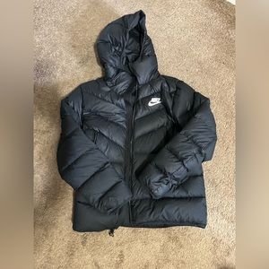 mens nike coat large black